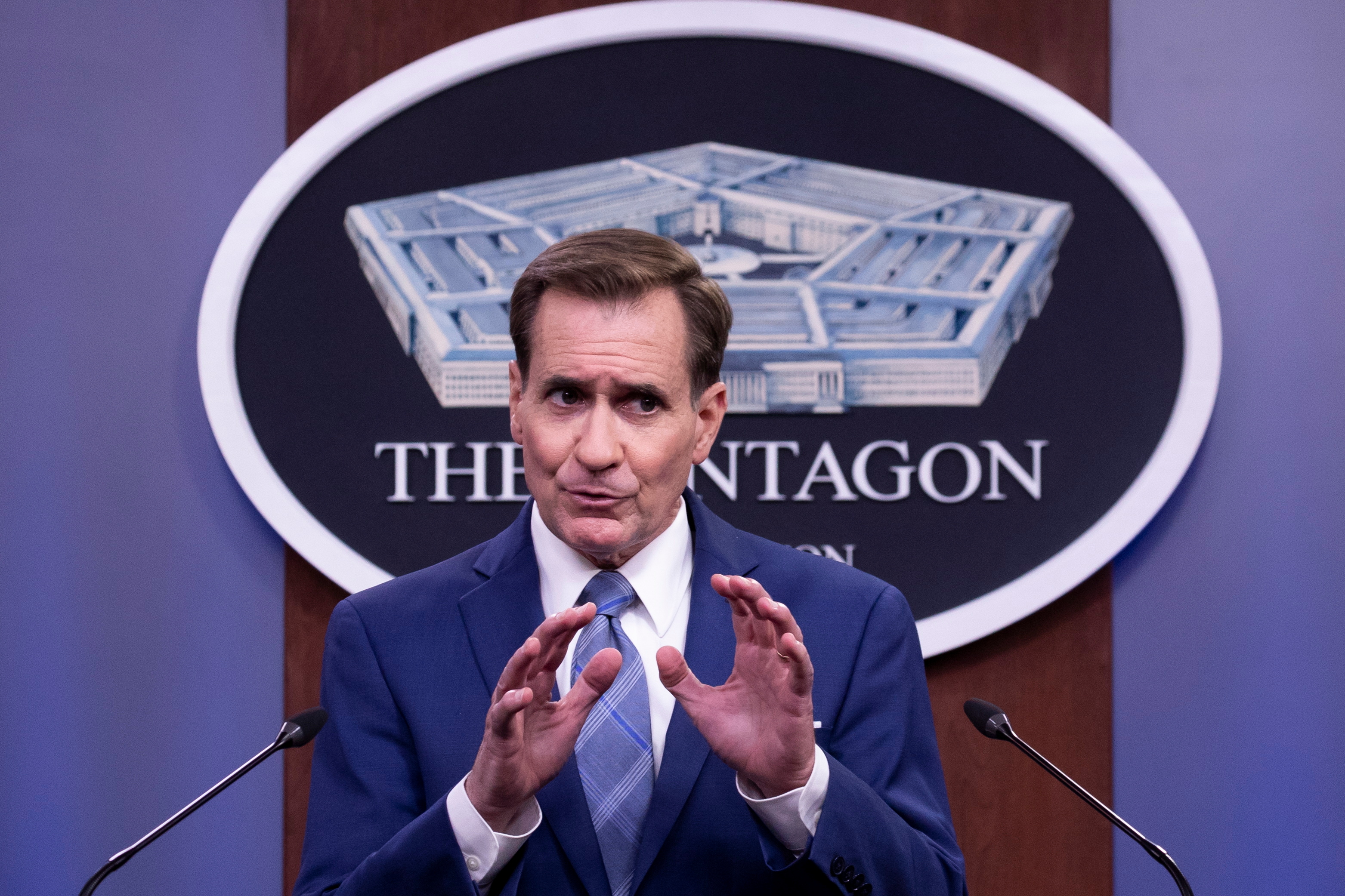 El portavoz del Departamento de Defensa de EEUU, John Kirby (EFE/Michael Reynolds)
