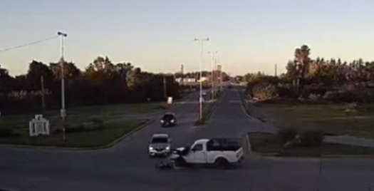 El motociclista fue trasladado al Hospital.