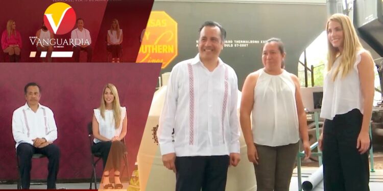 Cuitláhuac García y Paty Lobeira entregan apoyos en Veracruz