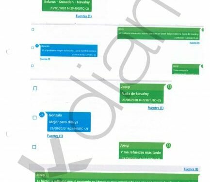 Mas conversaciones recuperadas del móvil de Alay.