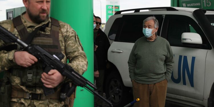 Guterres llegó a Kiev en misión paz para reunirse Zelenski