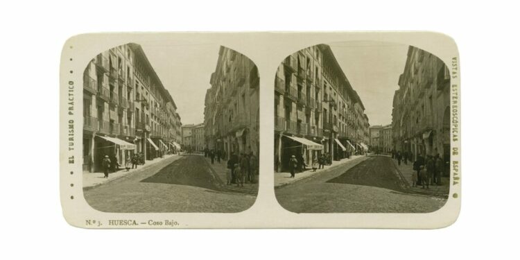 Coso Bajo. El Turismo práctico: colección de vistas estereoscópicas de España. Huesca, 1916-1920. Editor: Casa Editorial Alberto Martín, Barcelona. Fototeca de la Diputación de Huesca