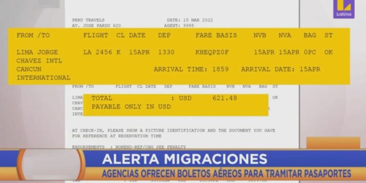 Los vuelos eran cancelados cuando se obtenía el pasaporte. | Imagen: Latina Noticias