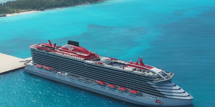 Más cerca de la isla los Virgin Voyages