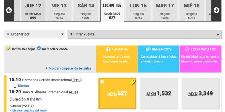 vuelo Puebla