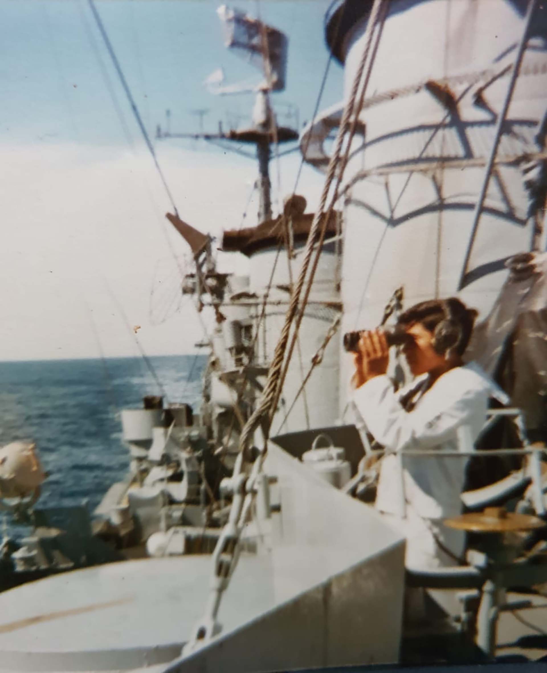 Mario Vilca a bordo del Crucero General Belgrano. Con apenas 16 años, fue el muerto más joven de la guerra de Malvinas