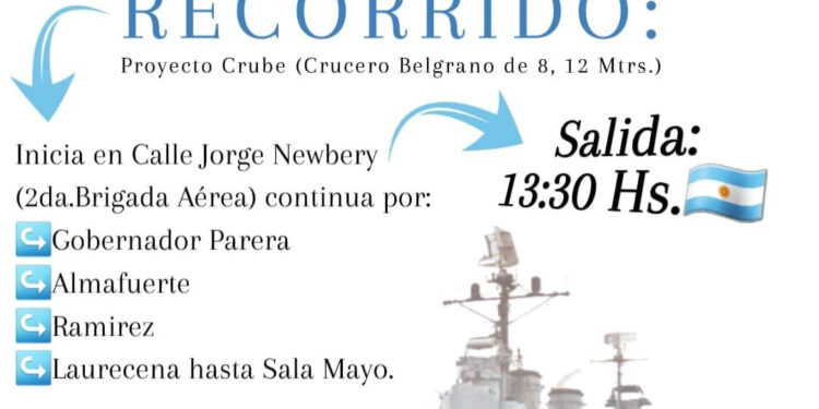 Caravana por la ciudad, reviviendo la historia del crucero General Belgrano - Noticias