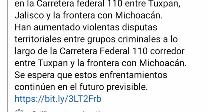 Consulado de Estados Unidos restringe viajes a empleados de gobierno por inseguridad en Jalisco