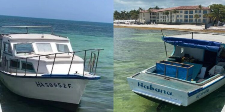 Cubanos llegan a los Cayos en un barco pesquero