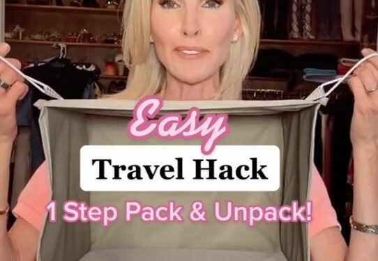 Un consejo fácil compartido en TikTok es usar un organizador de ropa para ayudar a empacar