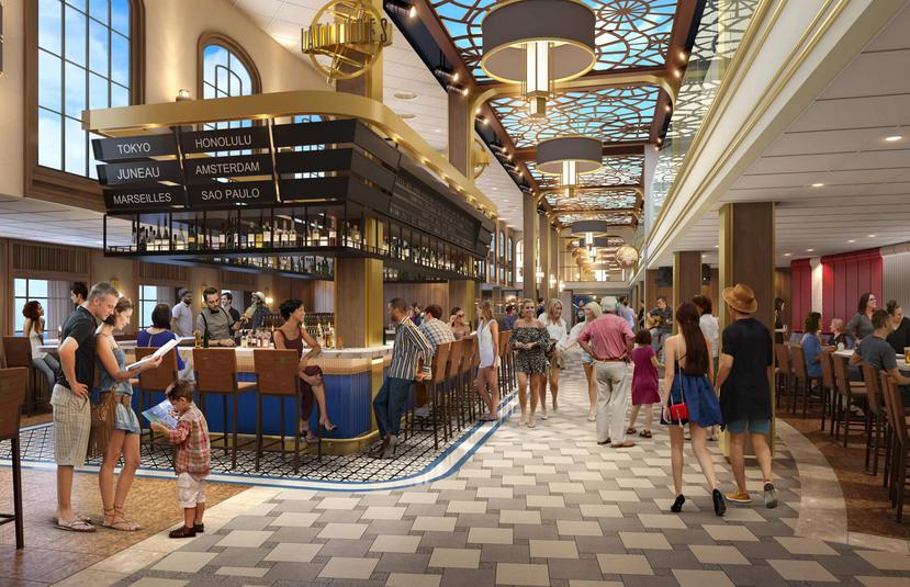 El Bar Latitudes, en el Carnival  Celebration, tendrá tragos inspirados en los viajes, además de sillas que recordarán un aeropuerto o estación de tren, entre otras amenidades.