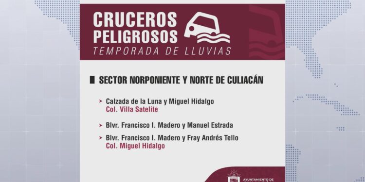 50 cruceros peligros en Culiacán cuando llueve | Seguridad | Noticias | TVP
