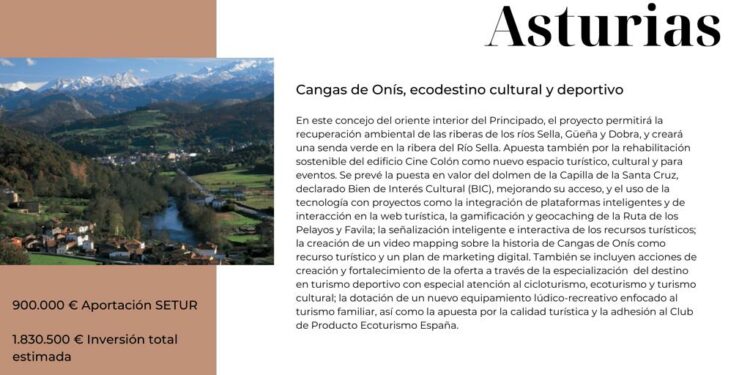Aprobado el Plan de Sostenibilidad Turística de Cangas de Onís con 1,8 millones de inversión
