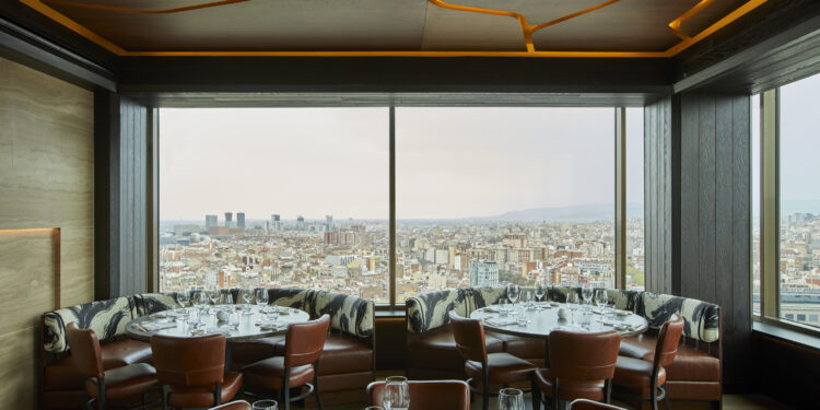 Vistas de Barcelona desde el restaurante Nobu.
