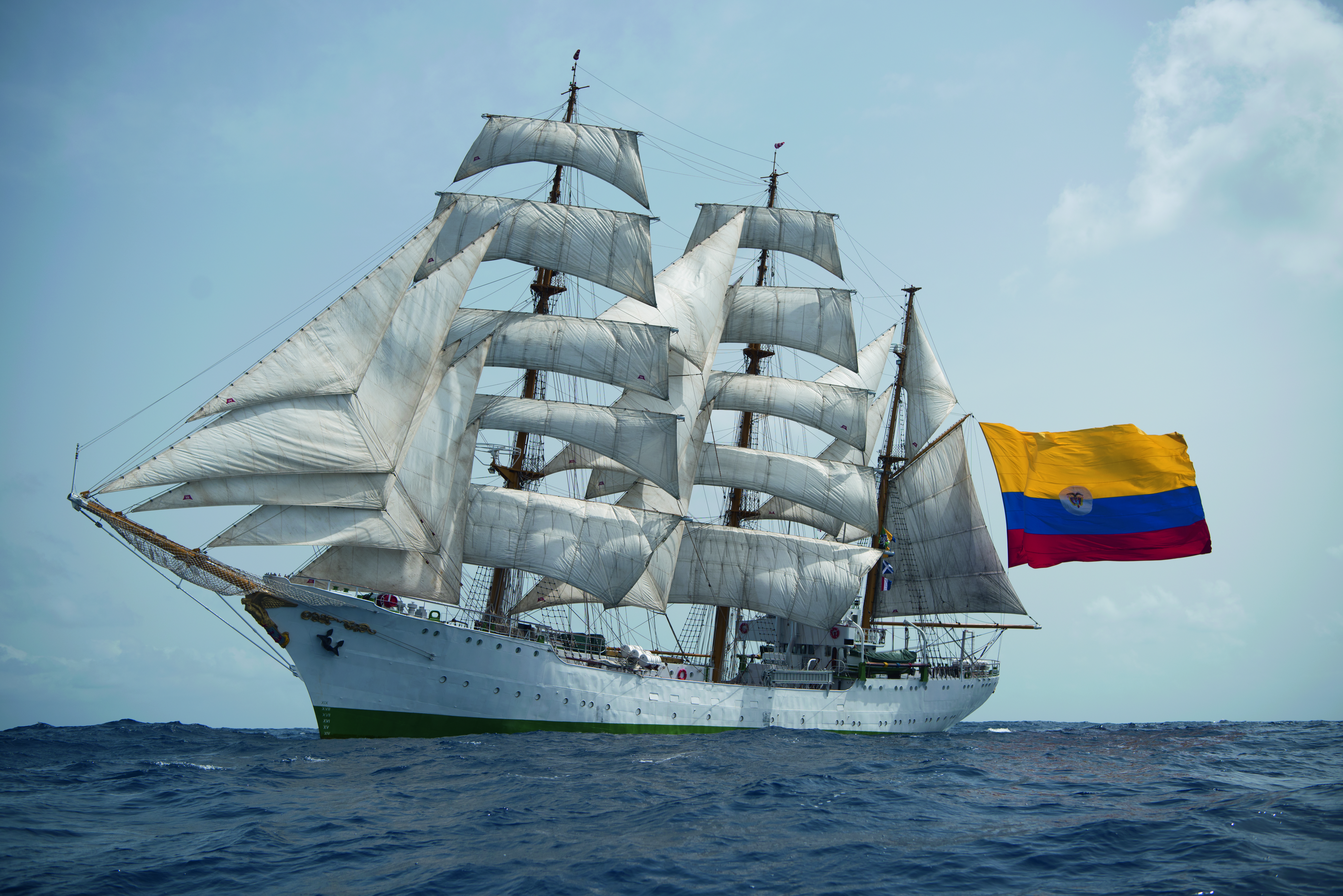 Luego de su parada en Nueva York, el Buque Escuela ARC Gloria visitará México, Puerto Rico y Jaimaica. Foto: Colprensa.