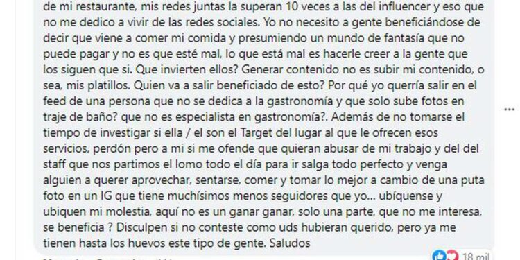 Chef Edgar Núñez explica por qué no acepta canjes de influencers – El Financiero