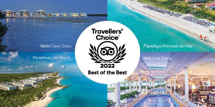 Cuatro hoteles cubanos de Meliá entre los mejores del Caribe