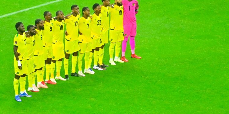 Selección de Jamaica en un partido vs México