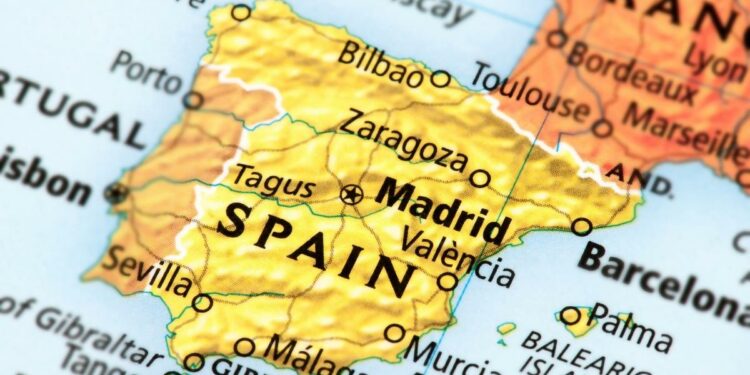 Mapa, España, seguridad, viajes, vacaciones