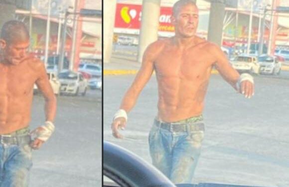 Por su físico, viralizan en redes a hombre que hace malabares en crucero de Saltillo