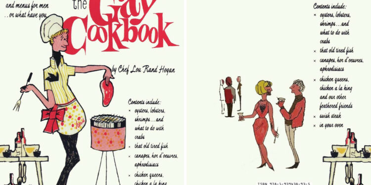 Portada de 'The gay cookbook' (1965) por Lou Rand