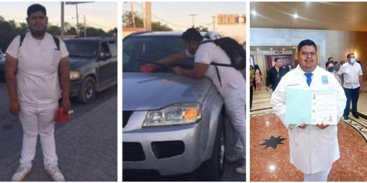 Tras trabajar como limpiaparabrisas, joven paga su carrera y se gradúa como médico | Noticias