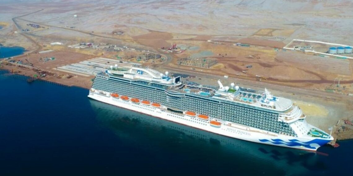 Crucero Royal Princess en el puerto de San Martín, en Pisco. Cortesía
