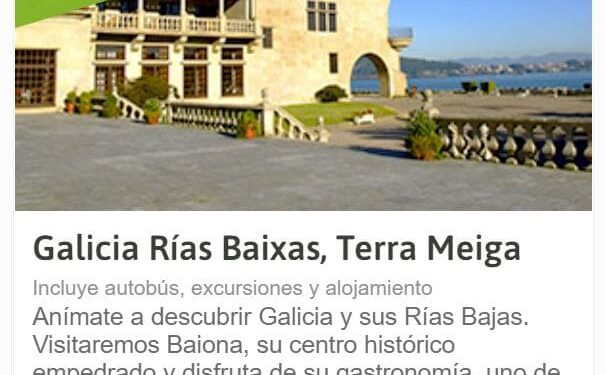 Promoción 2x1 de Viajes El Corte Ingles para el viaje por Galicia de 'Conoce Rías Baixas - Terra Meiga'