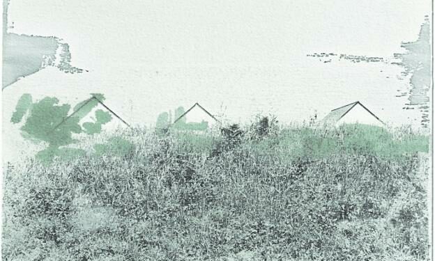 Viajes de ida y vuelta.  En estas páginas se muestran cinco de las imágenes conjuntas de Galano y Ferrero para la exposición de Gijón./