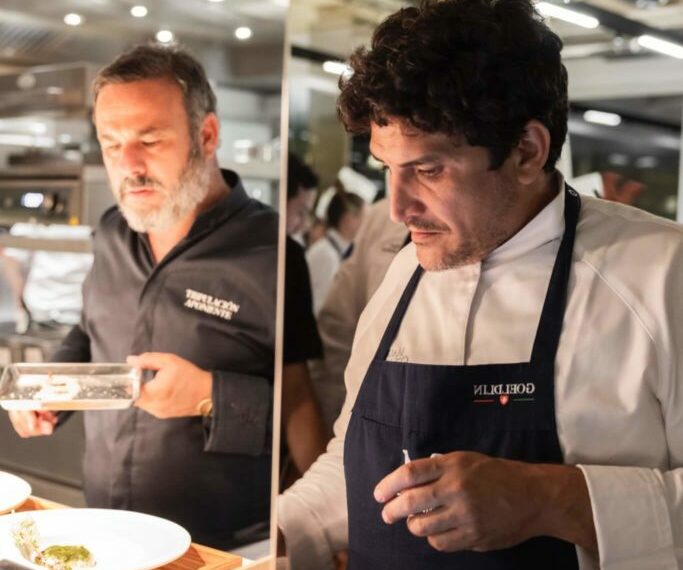 el menú conjunto de los dos chefs en Mirazur, tras la cita de hace un año en Aponiente