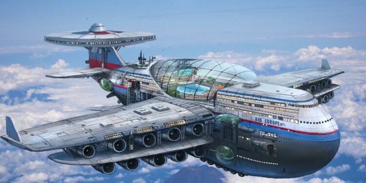 el avión hotel y crucero nuclear del futuro