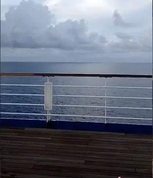 La tiktoker mostró los paisajes que se pueden ver desde el barco