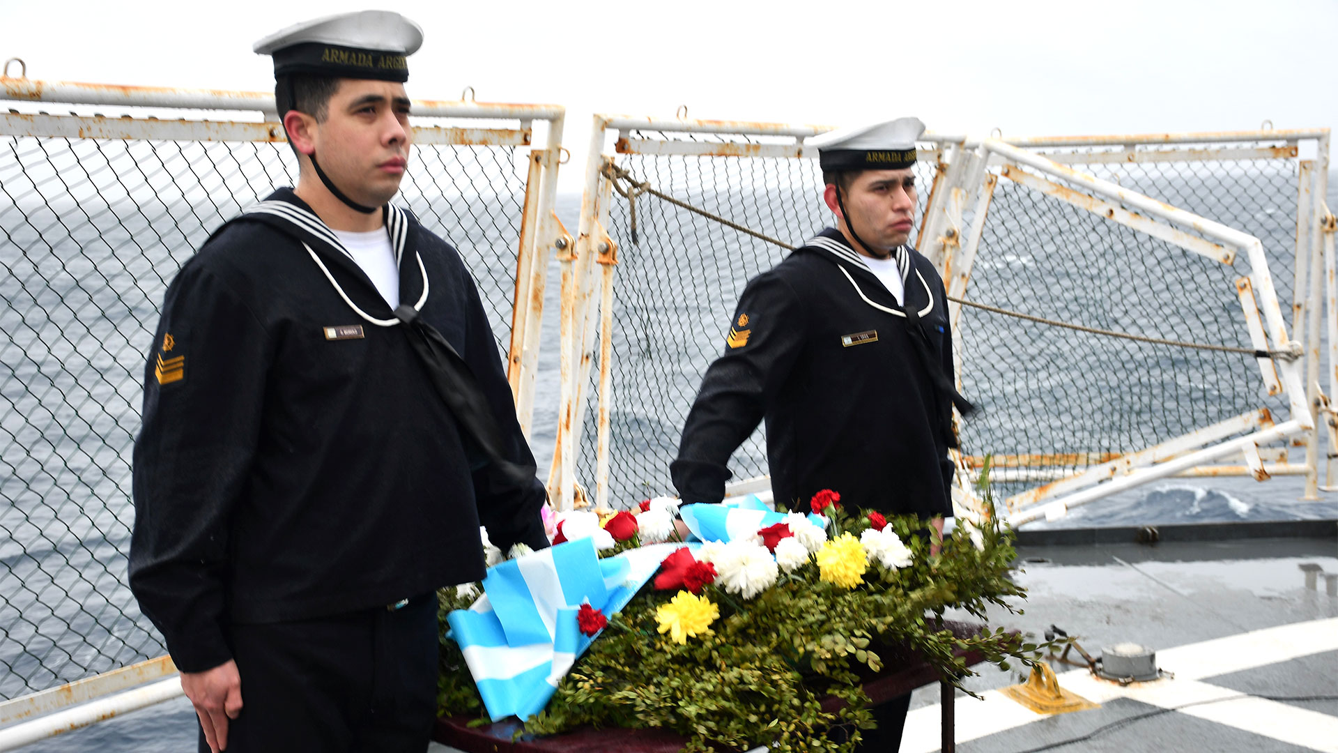 Homenaje a los caídos en el Crucero General Belgrano, en mayo de 2022.