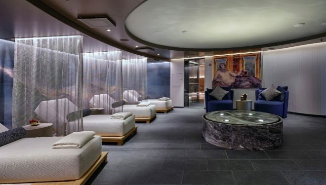 Zona de descanso del spa.