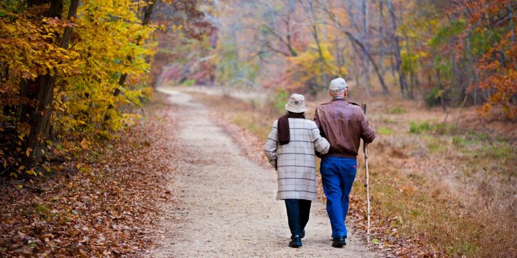 Dos ancianos paseando