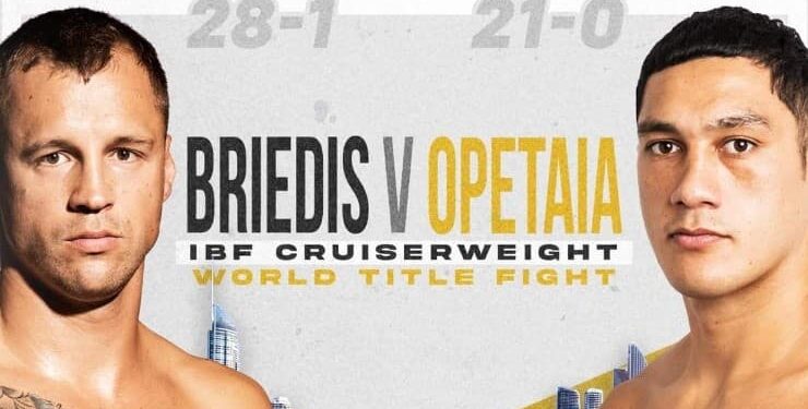 Mairis Briedis vs. Jai Opetaia EN VIVO por el título de peso crucero de la FIB: Fecha, horario, TV, cartelera completa de todas las peleas
