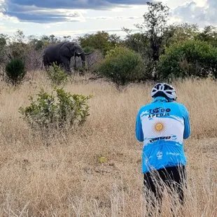 Recorren alrededor de 130 km por día y aprovechan para disfrutar de encuentros cercanos con los animales