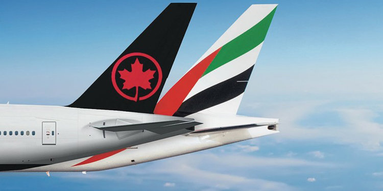 Firman Air Canada y Emirates código compartido