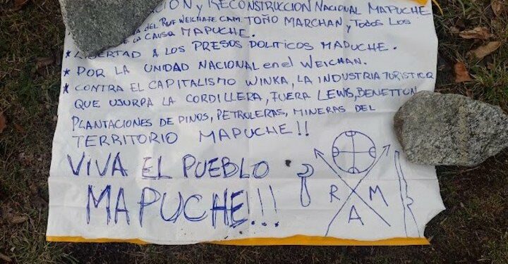 Atentado en El Bolsón. El comunicado. Gentileza NOTICIAS DEL BOLSON