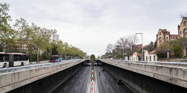 Vista panorámica de un tramo de la Ronda de Dalt