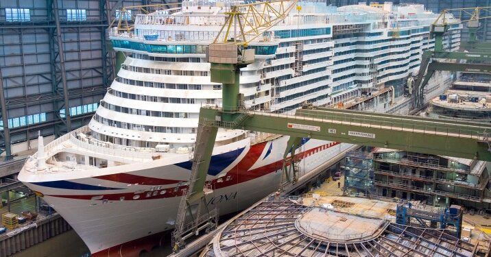 Se registra doble incendio a bordo de crucero en construcción en Meyer Werft