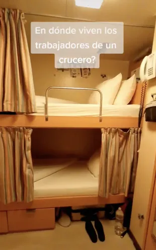 ¿Cómo es un cuarto a bordo de un crucero?