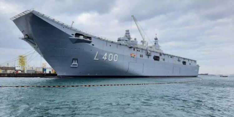 El portaaeronaves turco 'TCG Anadolu'.