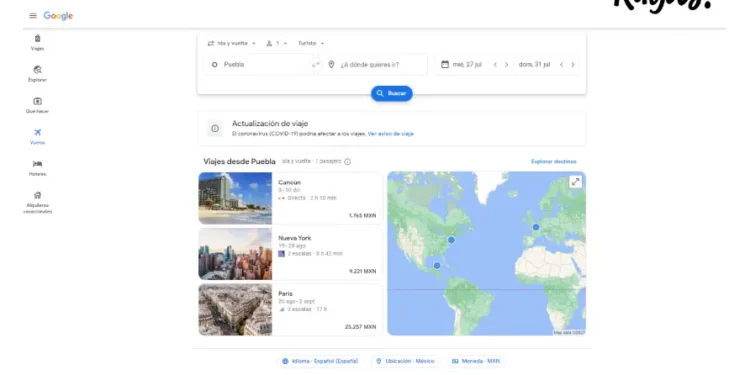 El mejor truco de Google Vuelos para encontrar viajes baratos