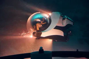 Turistas viajan en un submarino personal en la costa sur de Curaçao.
