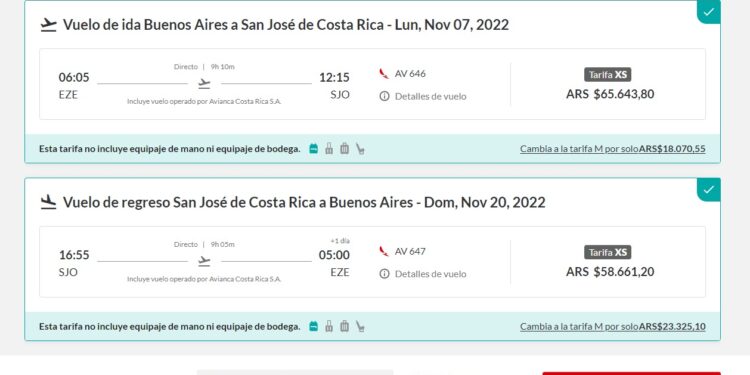 Avianca conectará Buenos Aires con Quito y San José desde octubre