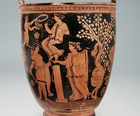 Sítula del jardín de las Hespérides. Apulia, 330-320 a. C.