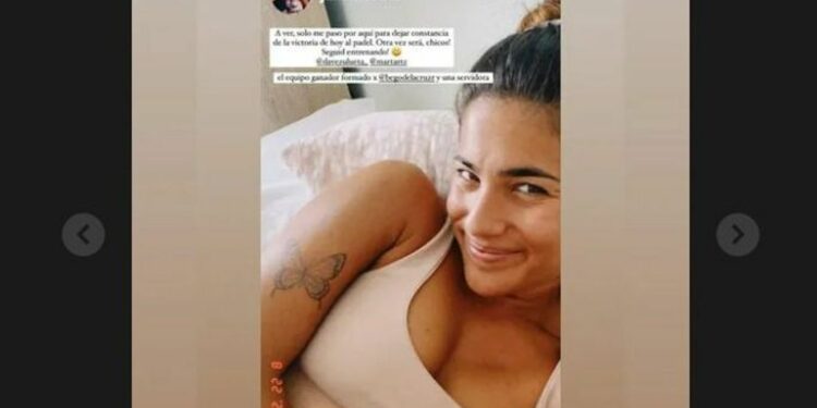 Julia Medina en sus historias de Instagra