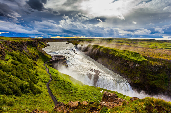 Gullfoss es una de las cascadas más impresionantes de Islandia