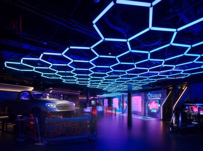 Interior del Galaxy Pavilion, la sala interactiva del Norwegian Prima